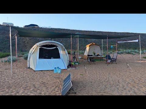 Видео: На море с палаткой. Будни дикарей. 