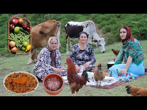 Видео: Лучший рецепт станболи (лубия поло), приготовленный бабушкой в ​​деревне ♡ Рис с фаршем