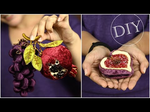 Видео: Роскошные игрушки на елку или осенний декор из лоскутков ткани и бисера