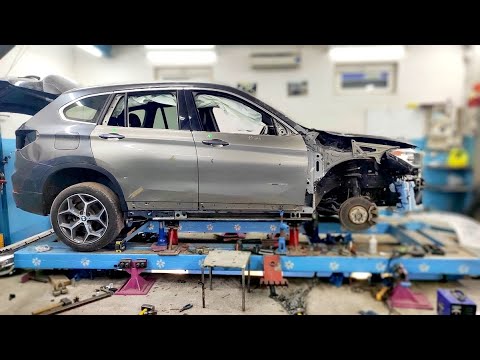Видео: BMW X1. Вытяжка передней стойки.  Если долго мучиться, что-нибудь получиться😎