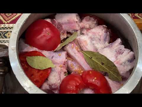 Видео: Говяжье хвосты с овощами в афганском казане. Beef tails with vegetables in an Afghan cauldron