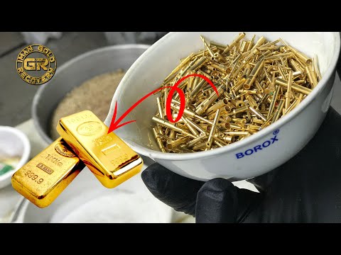 Видео: Извлечение золота из электронных штифтов | Восстановление золота с компьютерных пинов |