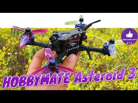 Видео: ✔ HOBBYMATE Asteroid 3 - Быстрый FPV Квадрокоптер Ниже 250 грамм! + Сумка для Аккумов!