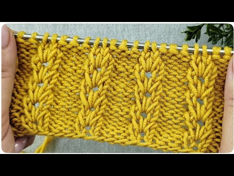 Видео: 🤫Подсмотрела у ТУРЧАНОК. НЕОБЫКНОВЕННЫЙ узор спицами. Вязание спицами для начинающих.