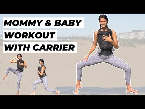 Видео: Тренировка с ребенком в переноске I Тренировка после родов в слингоношении I Фитнес для мамы и ма...