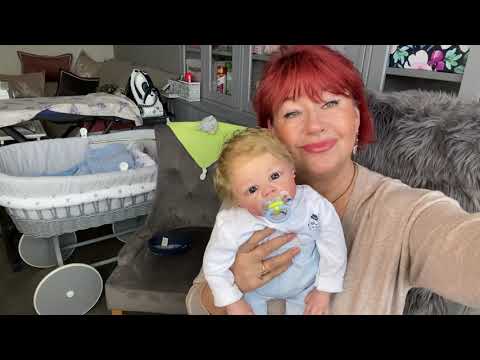 Видео: Realborn младенец очень реалистичный 55-58 сн вес около 2,50 кг из молда Kura  Olga Kirchgessner