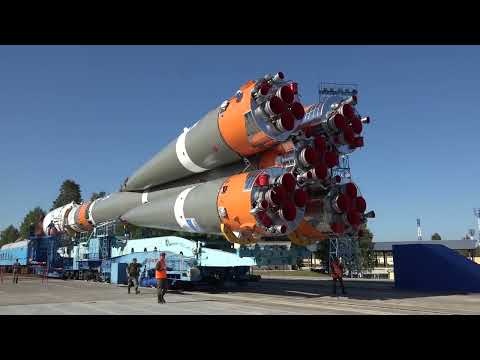 Видео: Вывоз ракеты-носителя «Союз-2.1б» на стартовый комплекс космодрома Плесецк