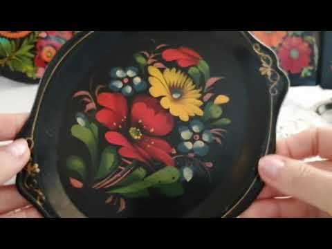 Видео: #ШКАТУЛКИ СССР #Жостовская, Петриковская роспись#
