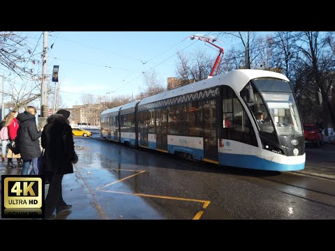 Видео: 47 маршрут трамвая. 27.02.2021 год. Москва.