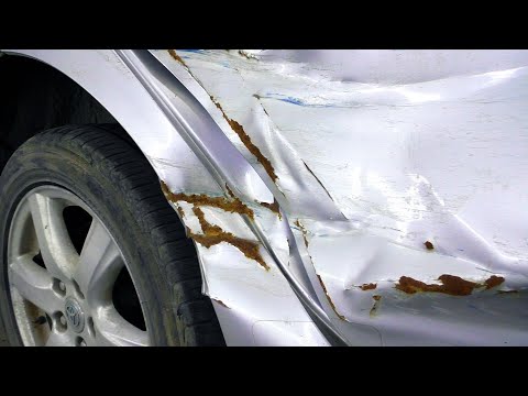 Видео: ✂ Ремонт крыла Toyota Corolla. Кузовной ремонт Toyota Corolla