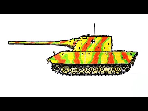 Видео: Как нарисовать Танк Е-100