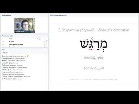 Видео: С. Белоусов «Огласовки в современном иврите» #2