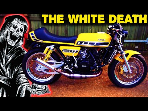Видео: Зверь 2-тактного Yamaha RD400, СТРАШНАЯ БЕЛАЯ СМЕРТЬ😱