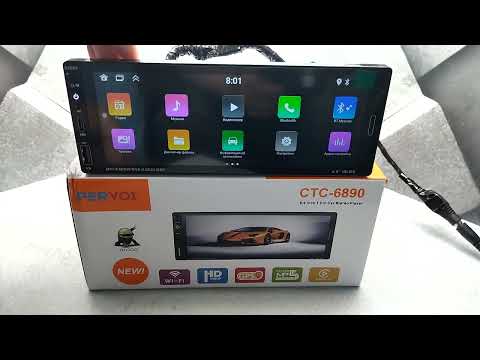 Видео: Магнитола 1 din с экраном Андроид Pioneer Ok (PERVOI) CTC-6890