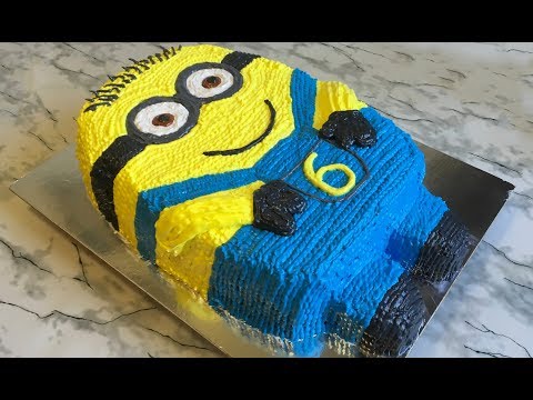 Видео: Веселый Торт "Миньон" на День Рождения!!! / Торт Для Детей / Праздничный Торт / Minion Cake