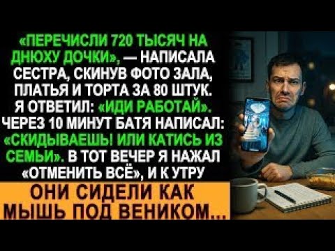 Видео: Сестра потребовала 720 000 на день рождения дочери — я ответил “иди работай”, и тут вмешался отец…