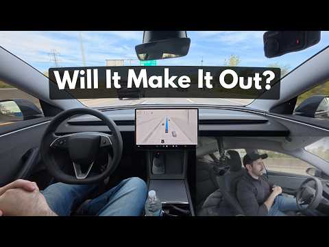 Видео: Может ли Tesla FSD V14 выехать из гаража?