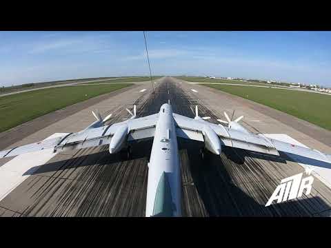 Видео: ВЗЛЕТ ТУ 95МС «МЕДВЕДЬ» С НЕОБЫЧНОГО РАКУРСА. Tupolev TU-95MS.
