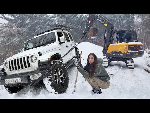 Видео: Я сбежал до того, как машина перевернулась! Кемпинг с кошками на заснеженной горе