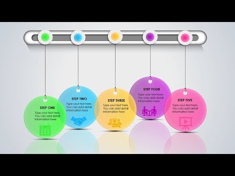 Видео: Красочные варианты подвешивания, инфографический слайд в PowerPoint
