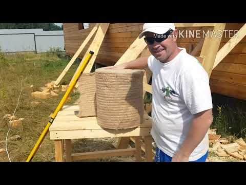 Видео: Теплый угол на доме из профилированного бруса. Доводим до ума.