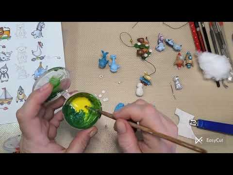 Видео: ЛОШАДКА и ПИНГВИНЧИК.  Игрушки для деток.  Урок 6.  Роспись лошадки.  Делаем  пингвина.