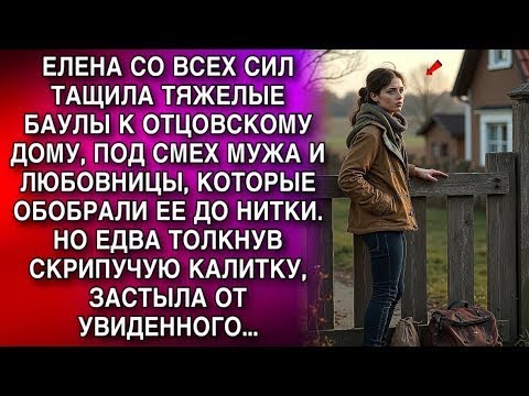 Видео: ЕЛЕНА СО ВСЕХ СИЛ ТАЩИЛА ТЯЖЕЛЫЕ БАУЛЫ К ОТЦОВСКОМУ ДОМУ, ПОД СМЕХ МУЖА И ЛЮБОВНИЦЫ  НО УВИДЕВ