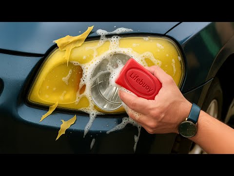 Видео: Старая фара как новая за 1 минуту! Удивительный способ восстановить запотевшие фары с помощью мыла!