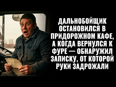Видео: Дальнобойщик остановился в кафе а когда вернулся к фуре обнаружил записку от которой задрожали руки