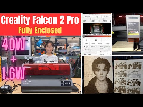 Видео: Полностью закрытый лазерный гравер Creality Falcon 2 Pro 40 Вт