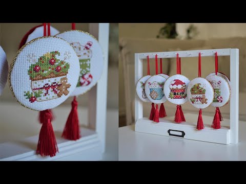 Видео: ПИНКИП вышитые ёлочные игрушки / DIY TSVORIC