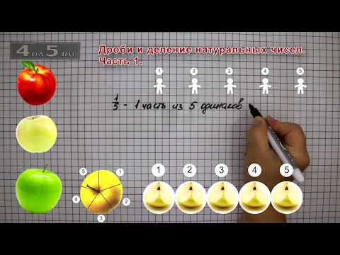 Видео: Дроби и деление натуральных чисел. Часть 1.