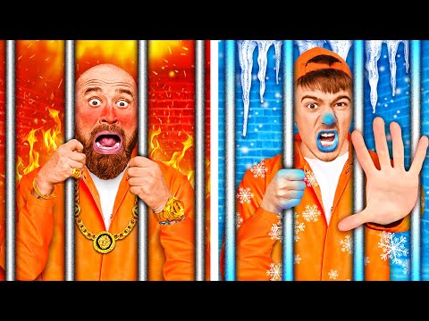 Видео: ХОЛОДНАЯ vs ГОРЯЧАЯ Тюрьма Челлендж ! **часть 3**