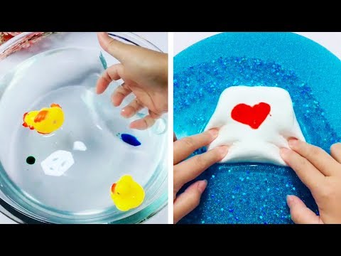 Видео: Самое удовлетворяющее видео слизи ASMR | Релаксирующая странно удовлетворяющая слизь 2019 | 136