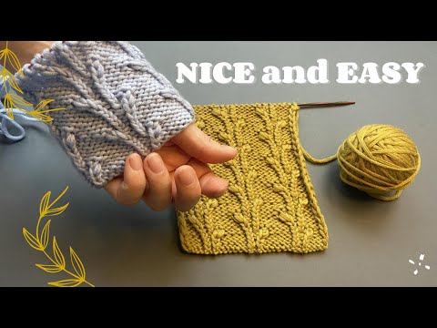 Видео: Нежный узор спицами ПО КРУГУ для весенних проектов (+СХЕМА)❤️ New knitting pattern