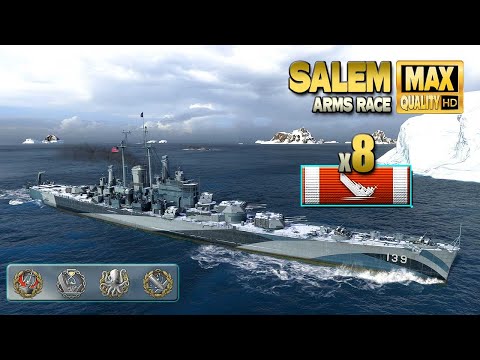 Видео: Крейсер «Салем»: Охотник за эсминцами — World of Warships