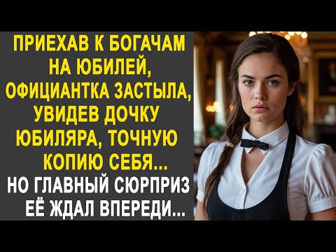 Видео: Приехав к богачам на юбилей, официантка застыла, увидев дочку юбиляра, похожую на ней точь-в-точь...