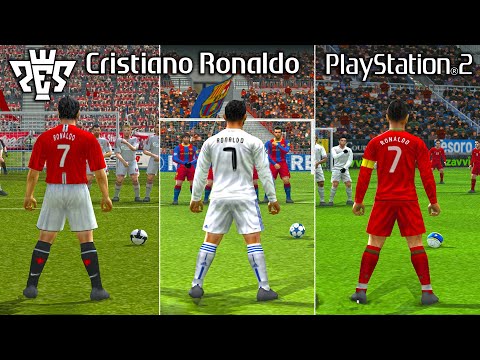 Видео: Штрафные удары Криштиану Роналду во всех версиях PES на PlayStation 2 (2004-2014)