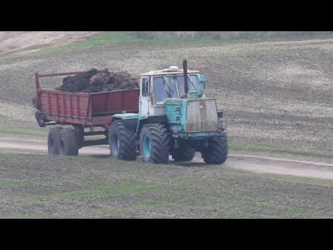 Видео: Т-150к+Прт-10. Кидаємо навоз. 07.11.25