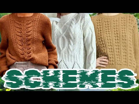 Видео: ВЯЗАНИЕ, схемы, роскошные джемперы, свитеры, пуловеры. KNITTING, patterns, luxurious jumpers.