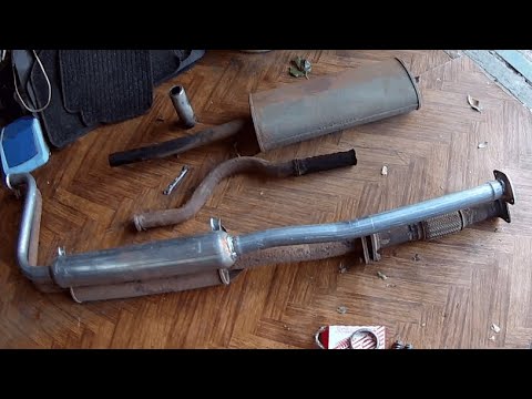 Видео: Как заменить выхлопную систему ваз 2110. Сгнил глушитель.
