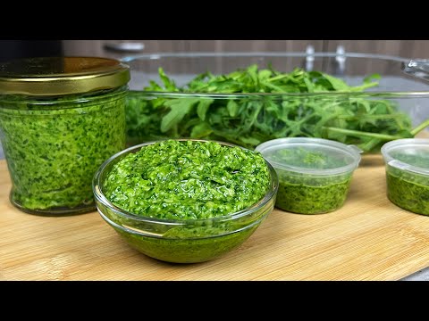 Видео: Такой соус в магазине не купишь, добавляй хоть куда: соус из рукколы на зиму