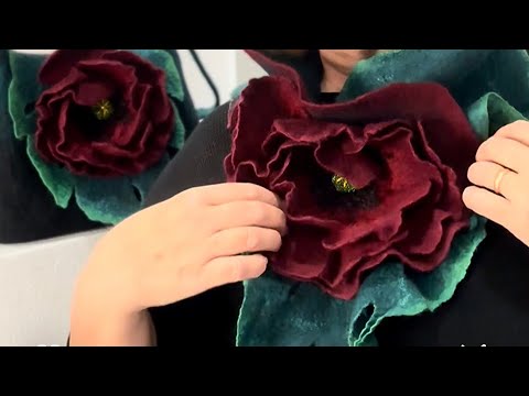 Видео: 🌸Майстер клас із валяння горжетки «Мак» #felting #валяння #горжетка #майстерклас #masterclass 