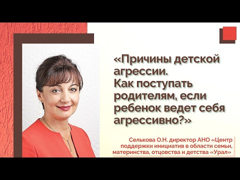 Видео: Вебинар "Причины детской агрессии. Как поступать родителям, если ребенок ведет себя агрессивно?"