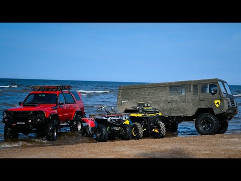 Видео: VOLVO C-304,HILUX SURF и Квадры на Морье🔥