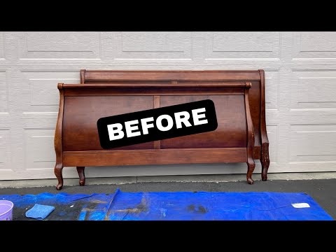 Видео: Как обновить каркас кровати с помощью меловой краски | DIY Furniture Flip