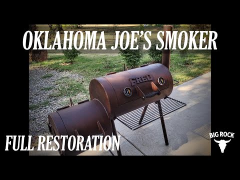 Видео: Как отреставрировать старую офсетную коптильню | Сварка, изготовление и патинирование барбекю-мон...