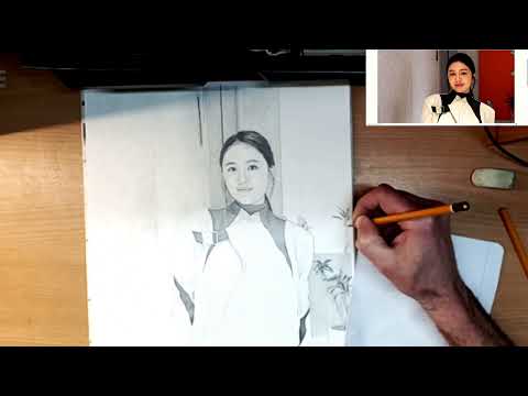 Видео: №3 Рисуем девушку/ портрет карандашем/х20