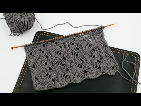 Видео: Летний узор спицами «Крылья» 💸