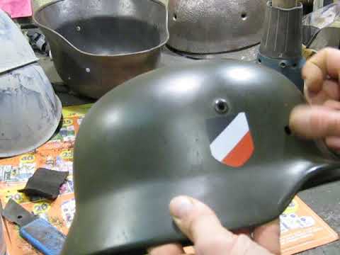 Видео: Установка декали на немецкий шлем М- 35